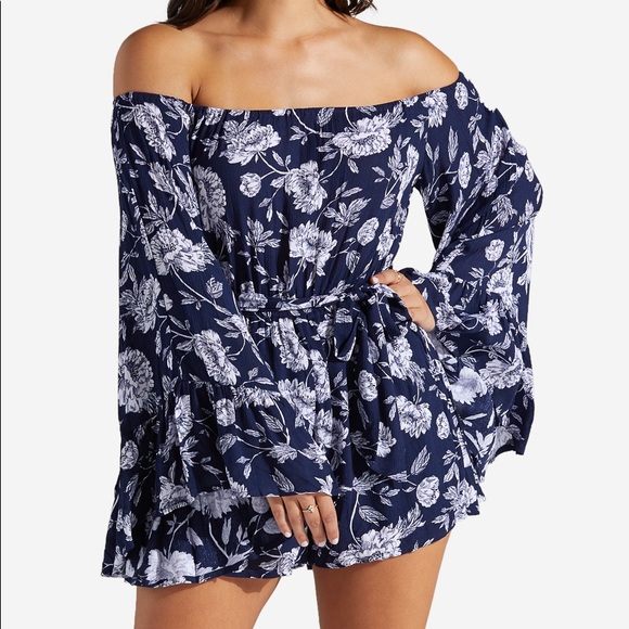 FAVLUX Pants - •Romper in Bloom• Off the Shoulder Floral Romper